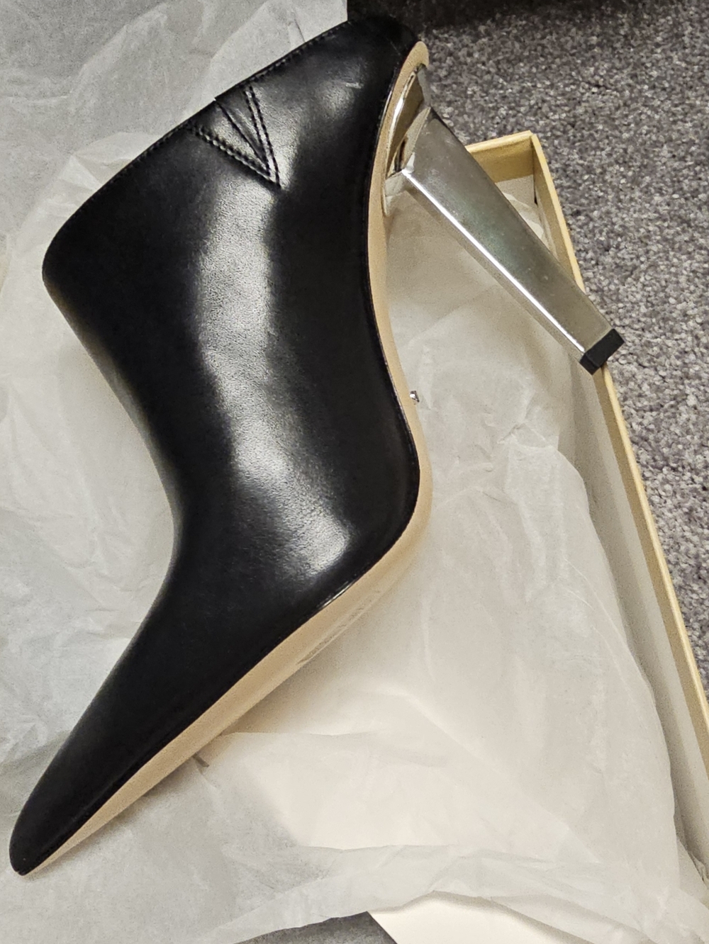 New Michael Kors Halle Leather Mule Pump Sz 7 - Picture 7 of 8